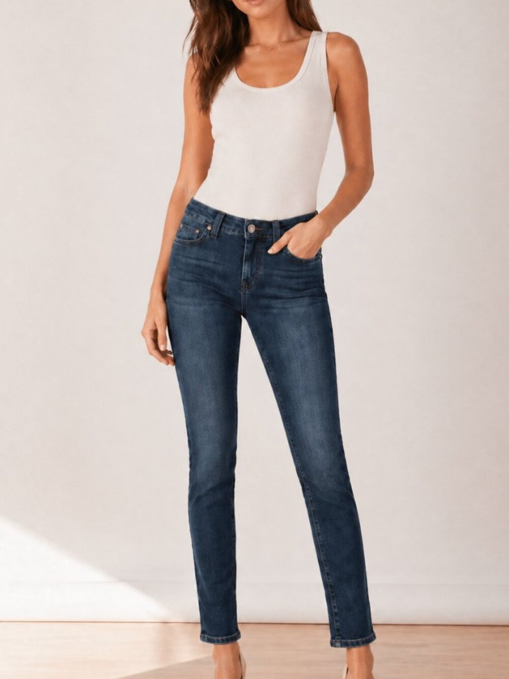 MiH The Breathless Low Rise Skinny Jeans 26 Ricky Dark Wash Stretch Denim Italy
